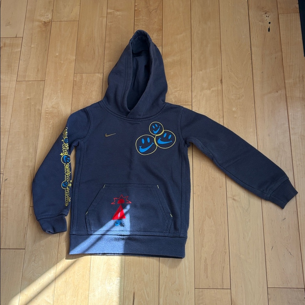 Nike Premium Gold Club Navy Smile Hoodie Sweatshirt 4 XS Boys, Girls, Toddler
